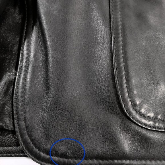 NWOT Vintage GAP Jacket Womens M Black Leather Blazer Y2K 2000s Classic Pockets - Picture 4 of 14